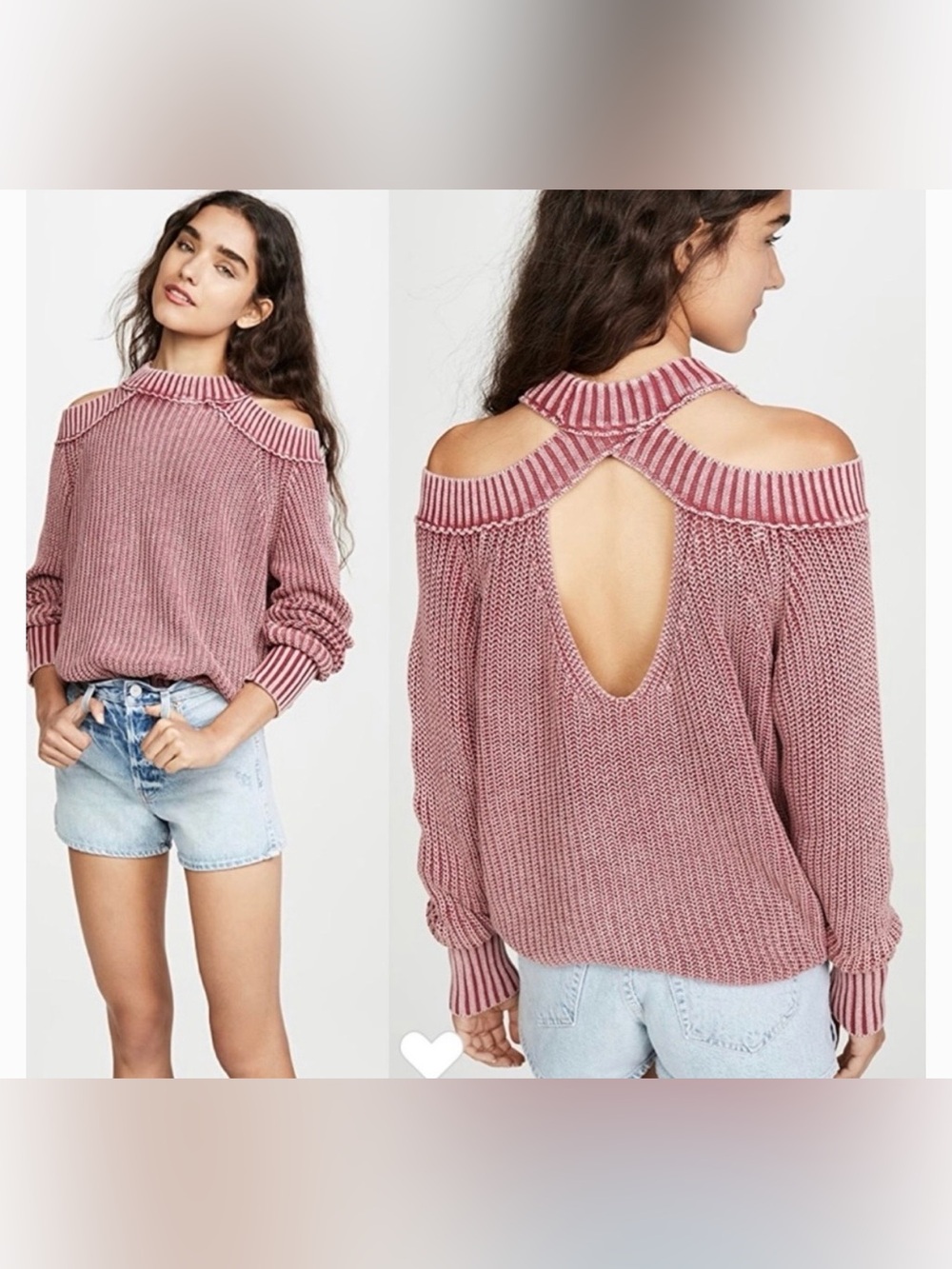 Free People Rose Half Moon Bay Pullover